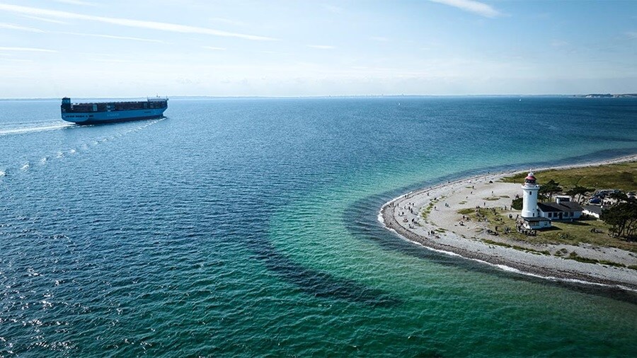 Antonia Maersk arriving at Aarhus, Denmark